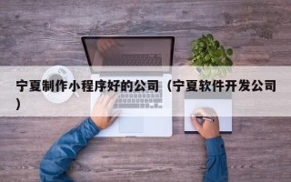 燕郊宁夏制作小程序好的公司（宁夏软件开发公司）